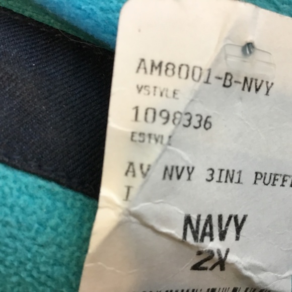 Host Pick-NWT Avalanche Navy Blue 3IN 1 Puffer Winter Jacket in Size 2XL - Picture 10 of 10